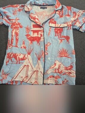 Katie Kime Texas Toile Pajama Top